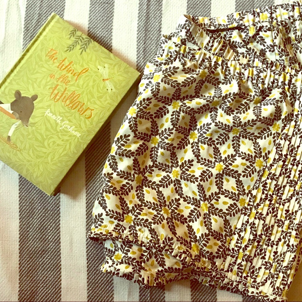 Anthropologie Eloise 100% silk sleep shorts NWOT